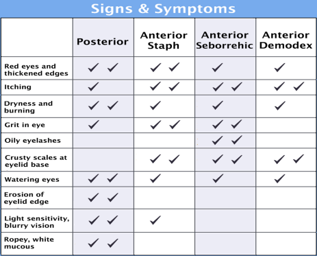 Blepharitis types